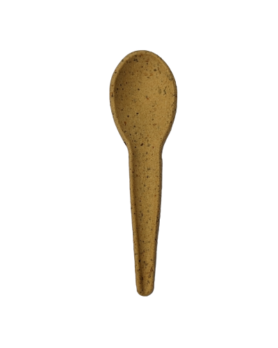 Delectable edible spoon infused with cheese and garlic flavours.